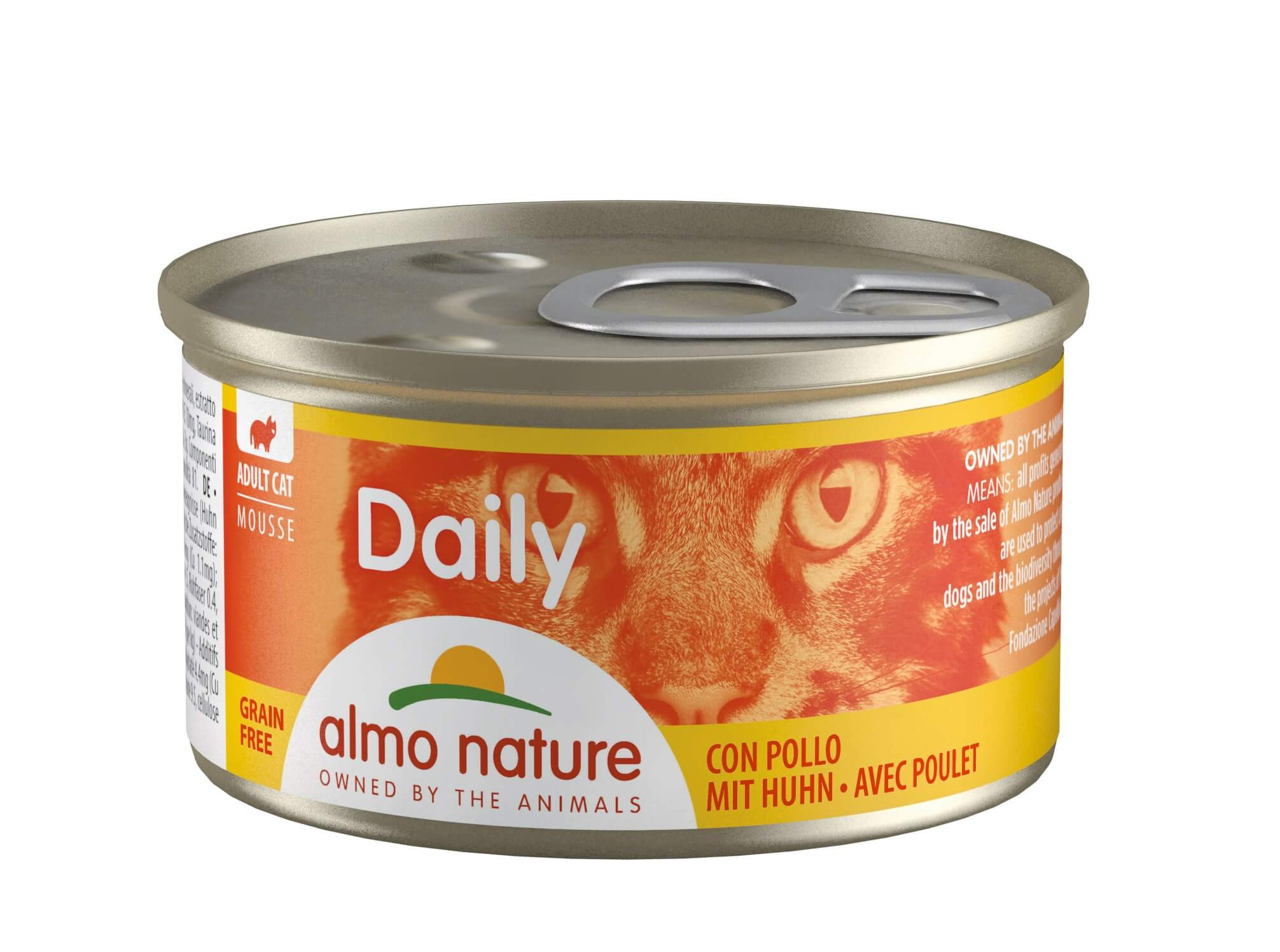 Afbeelding van 24x85 g Daily Mousse met kip natvoer kat (85 g) Almo Nature