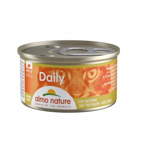 Almo Nature Almo Nature Daily Mousse met kalkoen natvoer kat (85 g) 48 x 85 g