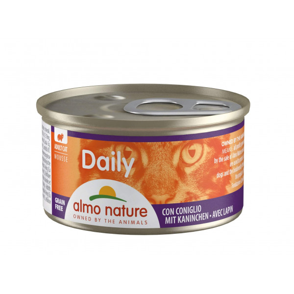 Almo Nature Almo Nature Daily Mousse met konijn natvoer kat (85 g) 24 x 85 g