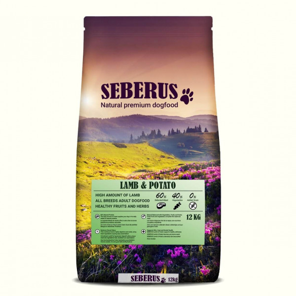 Seberus Lamb & Potato - natuurlijk graanvrij hondenvoer 12 kg
