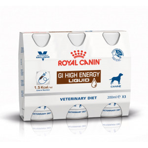 Afbeelding Royal Canin Veterinary Diet GI High Energy Liquid Hond 3 x 200 ml door Brekz.nl