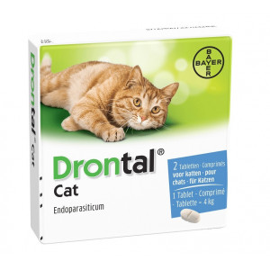 Afbeelding Drontal Cat Ontwormingsmiddel 2 Tabletten door Brekz.nl