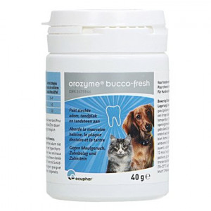 Afbeelding Orozyme Bucco-Fresh PlaqueOff voor hond en kat 180 gram door Brekz.nl