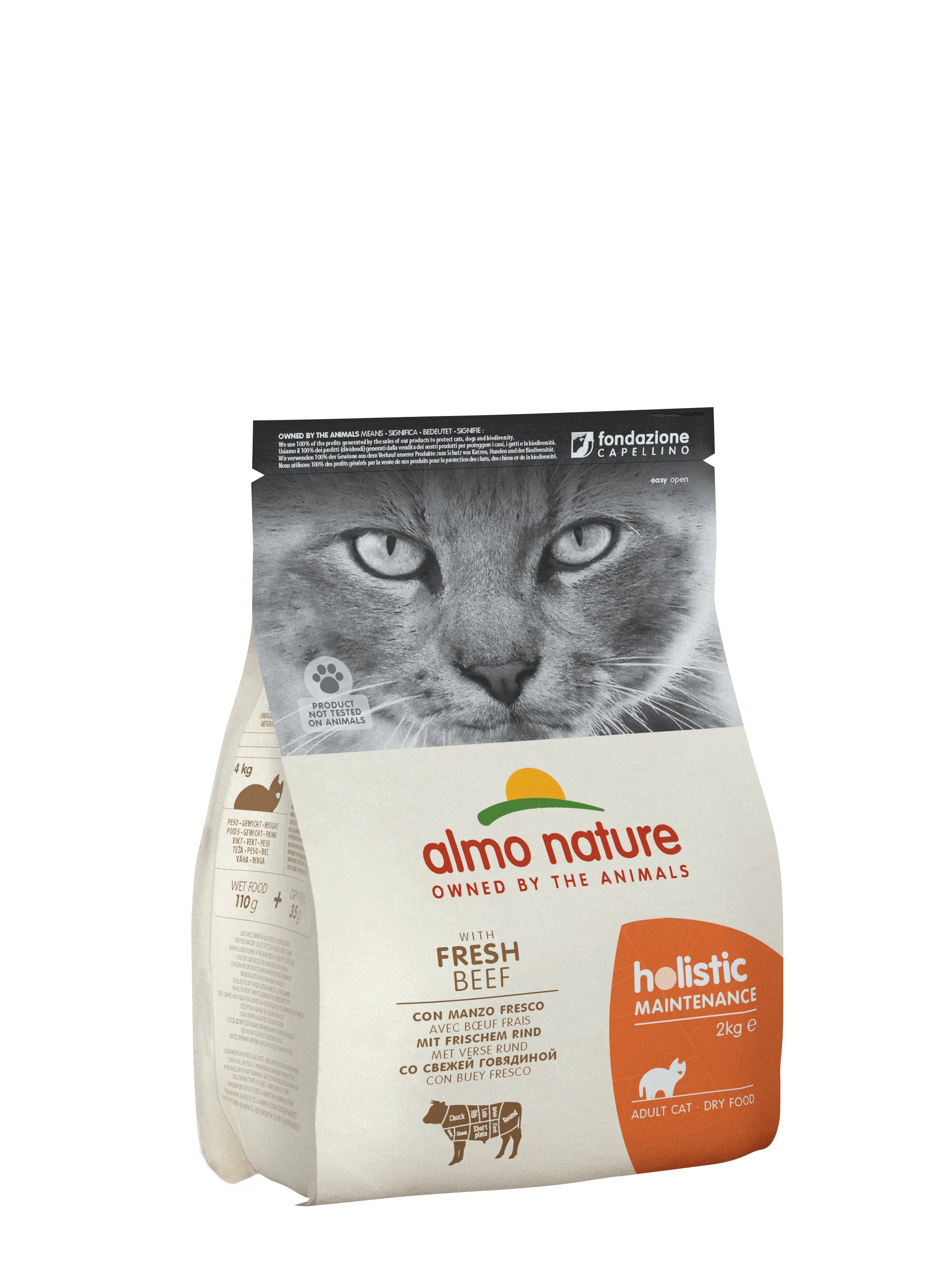 Afbeelding van 2 kg Almo Nature Holistic Maintenance Adult rund kattenvoer