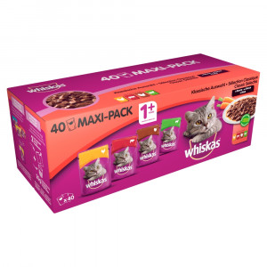 Afbeelding Whiskas 1+ Classic Selectie Groenten pouches multipack 40 x 100g Per verpakking door Brekz.nl