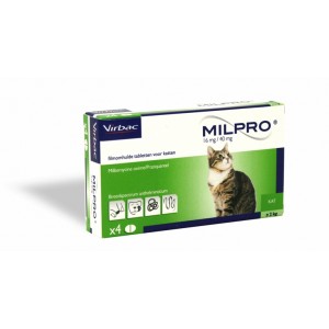 Afbeelding Milpro Kat > 2 kg - 4 Tabletten door Brekz.nl