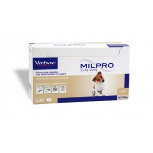 Virbac Milpro Kleine honden en puppies 48 Tabletten