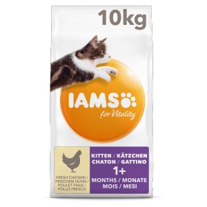 Afbeelding Iams Kitten & Junior Kip kattenvoer 10 kg door Brekz.nl