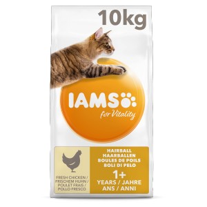 Afbeelding Iams Adult Hairball kattenvoer 10 kg door Brekz.nl