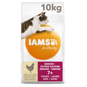 Afbeelding Iams Mature/Senior kattenvoer Kip 10 kg door Brekz.nl