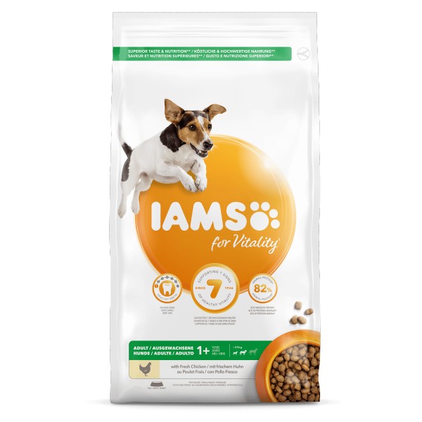 Iams for Vitality Adult Small & Medium met kip hondenvoer 2 x 12 kg