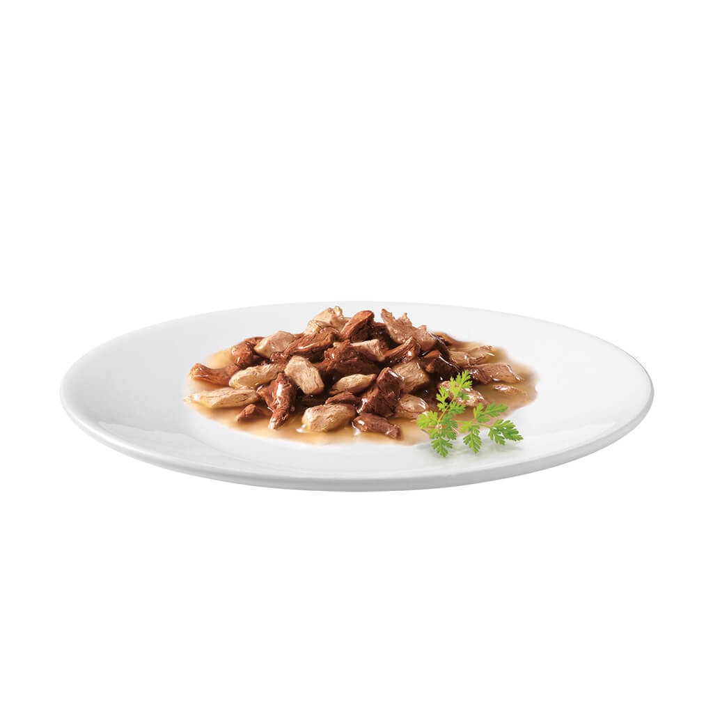 Gourmet Mon Petit Intense met rund en kip, kalkoen en lever,  gevogelte en lam (6x50 g)