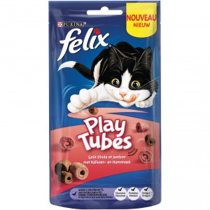 Afbeelding Felix Play Tubes Kalkoen & Ham 50 gr kattensnoep Per stuk door Brekz.nl