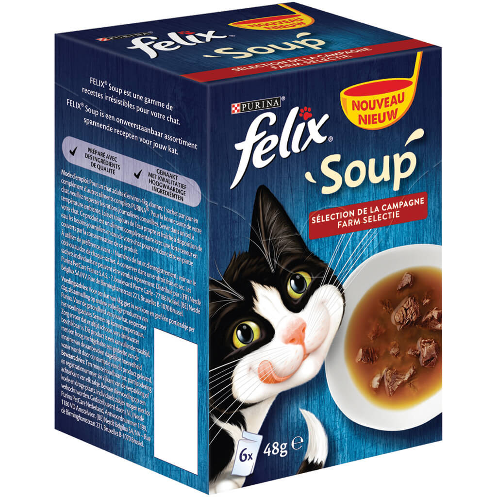 Felix Soup Farm Selectie Kattensoep (6x48g)