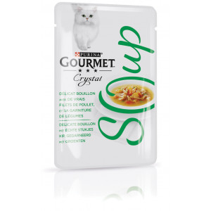 Afbeelding Gourmet Crystal Soup Pouch 40 g - Kattenvoer - Kip&Groente door Brekz.nl