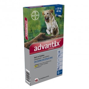 Advantix 400/2000 voor honden van 25 tot 40 kg 4 pipetten