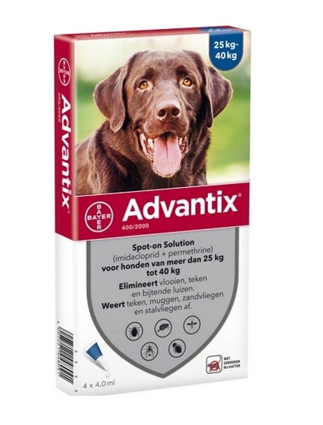 Advantix 400/2000 voor honden van 25 tot 40 kg