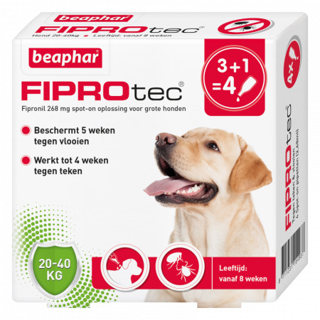Beaphar Fiprotec Spot-On voor honden van 20 tot 40 kg