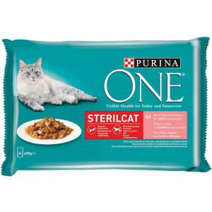 Purina One Sterilcat Zalm 85g natvoer kat 24 x 85 gr