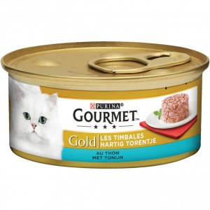 Gourmet Gold Hartig Torentje met tonijn natvoer kat (24x85 g) 2 trays (48 x 85 g) afbeelding