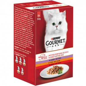 Gourmet Mon Petit met wild, lever en rund (6x50g) kattenvoer 48 x 50 gr