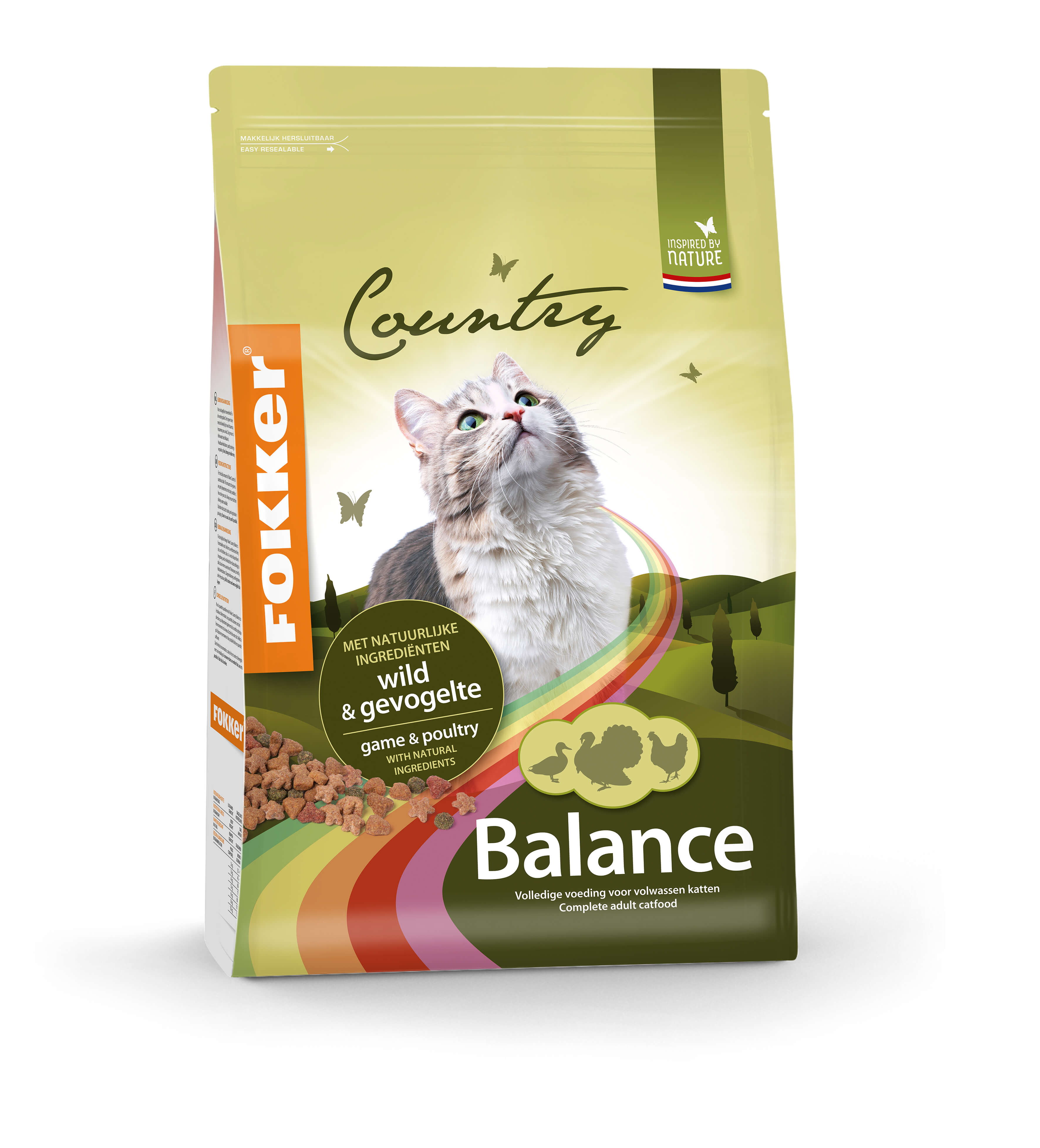 Fokker Country Balance met wild en gevogelte kattenvoer