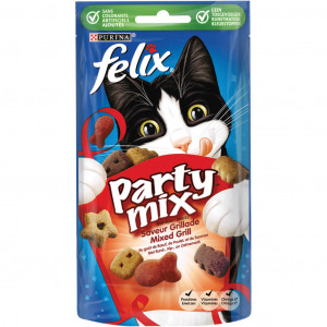 Afbeelding Felix Party Mix Mixed Grill kattensnoep 60 gram door Brekz.nl