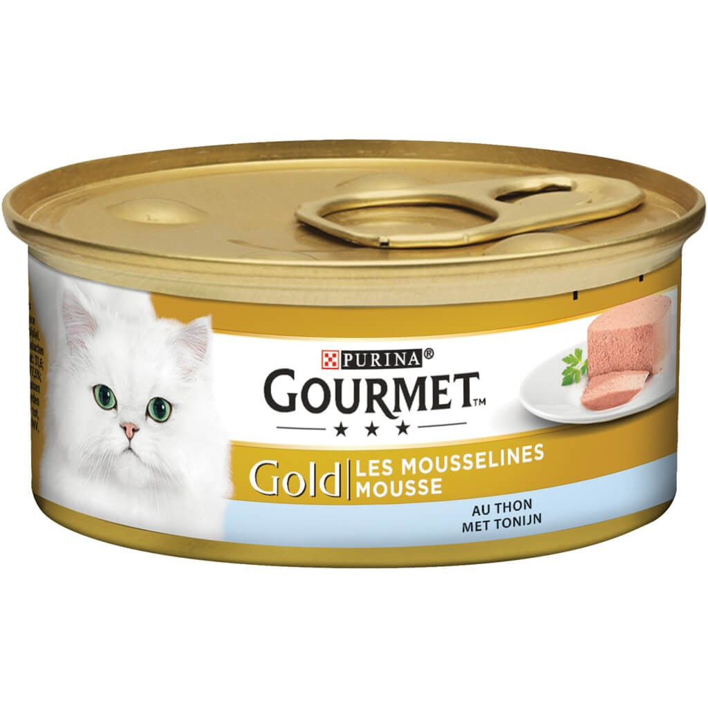 Gourmet Gold Mousse Zalm + Tonijn Combipack kattenvoer