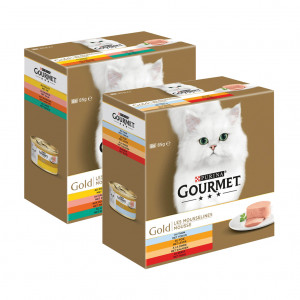 Gourmet Gold 8-Pack Mousse Combipack kattenvoer (96 x 85 g) 96 x 85 g