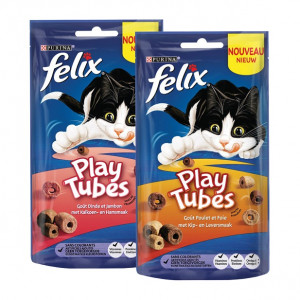 Felix Play Tubes Combipack kattensnoep 4 x 50 gr