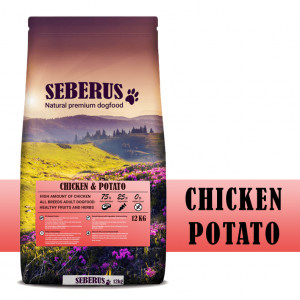 Afbeelding Seberus Chicken & Potato - natuurlijk graanvrij hondenvoer 12 kg door Brekz.nl