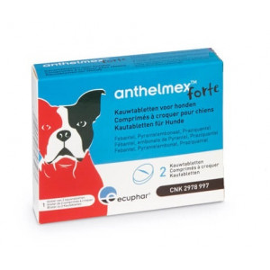 Anthelmex Forte Kauwtabletten voor honden 2 Tabletten