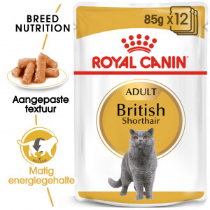 Afbeelding Royal Canin British Shorthair Adult Pouch 12 zakjes door Brekz.nl