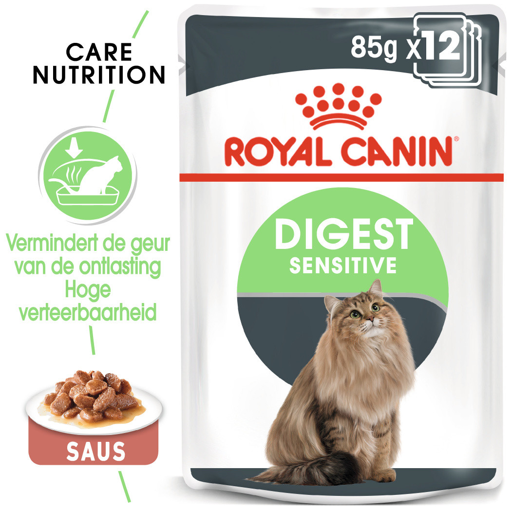 Royal Canin Digestive Care in saus natvoer kat (12x85 g)
