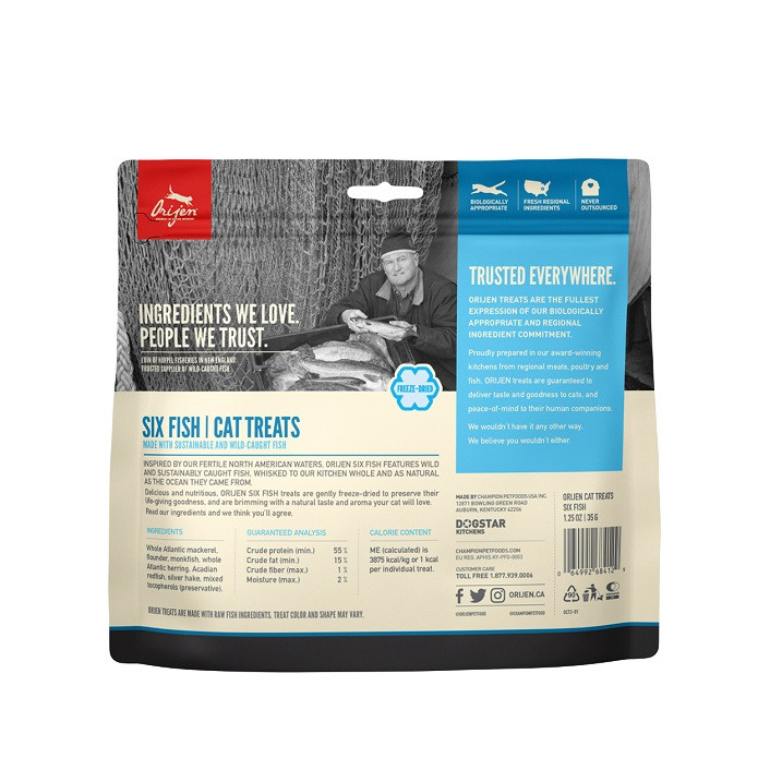 Orijen Six Fish Cat Treats Kunt U Goedkoop Bestellen Bij