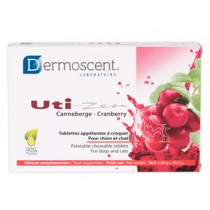 Dermoscent Uti-Zen Cranberry Tabletten voor hond en kat 2 x 30 tabletten