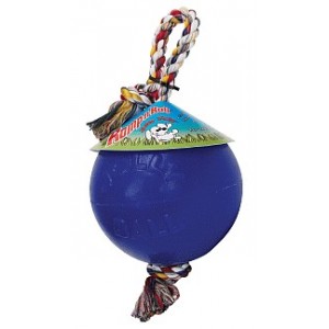 Afbeelding Jolly Ball Romp-n-Roll small (10 cm) hond Blauw door Brekz.nl