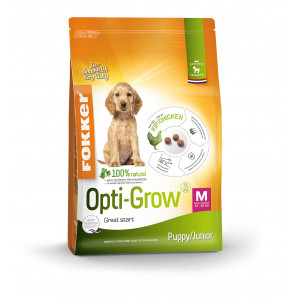 Afbeelding Fokker Dog Opti-Grow M Kip - Hondenvoer - 13 kg door Brekz.nl