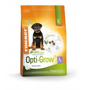 Fokker Opti-Grow L Puppy/Junior hondenvoer 2 x 13 kg afbeelding