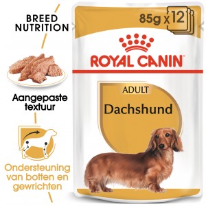 Afbeelding Royal Canin Teckel/Dachshund Adult natvoer 12 zakjes door Brekz.nl