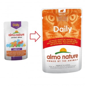 Almo Nature Daily met kip & rundvlees (70 gram)