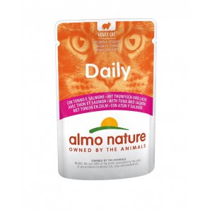 Almo Nature Daily met tonijn en zalm natvoer kat (70 g) 30 x 70 g