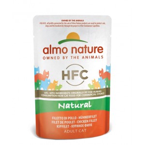 Almo Nature HFC Natural Kipfilet nat kattenvoer (24 x 55 g) 48 x 55 gr