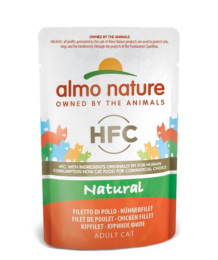 Almo Nature HFC Natural Kipfilet nat kattenvoer (24 x 55 gram)