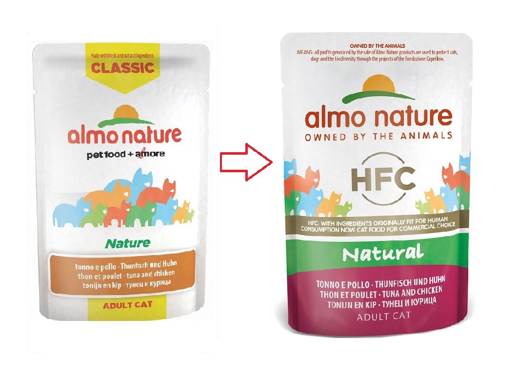 Almo Nature HFC Natural tonijn met kip natvoer kat (55 g)