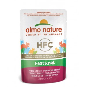 Almo Nature HFC Natural Tonijn & Kip 55 gr 48 x 55 gr