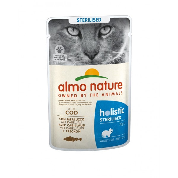 Almo Nature Almo Nature Sterilised met kabeljauw natvoer kat (70 g) 30 x 70 g