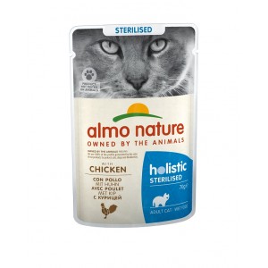 Afbeelding Almo Nature Sterilised Kip 70 gram Per 30 door Brekz.nl