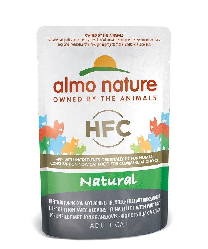 Almo Nature HFC Natural tonijn met ansjovis natvoer kat (55 g)