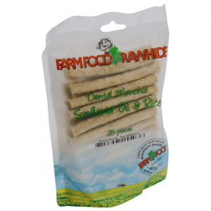 Afbeelding Farm Food Rawhide Dental Munchie Natural - 35 stuks 1 Zak door Brekz.nl